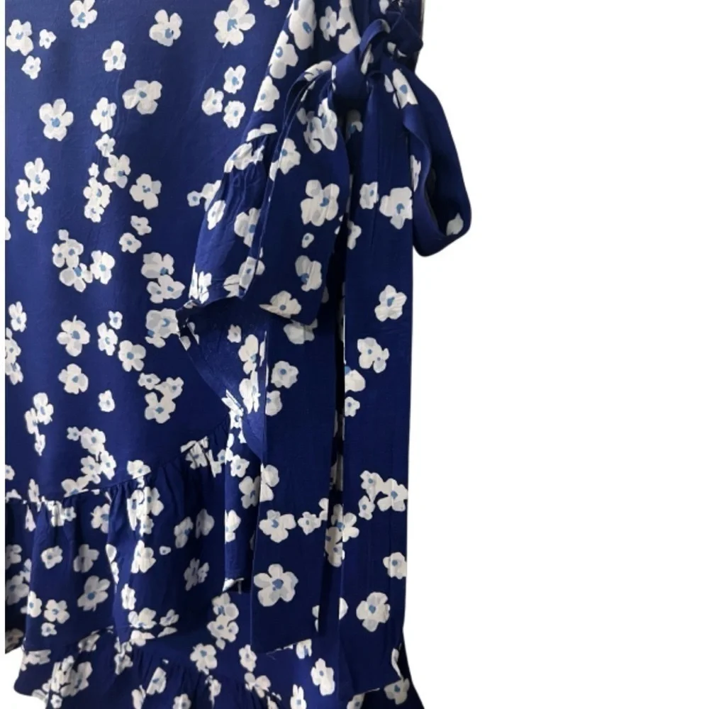 COPY - Mix it Floral Blue Wrap Mini Skirt Size 12